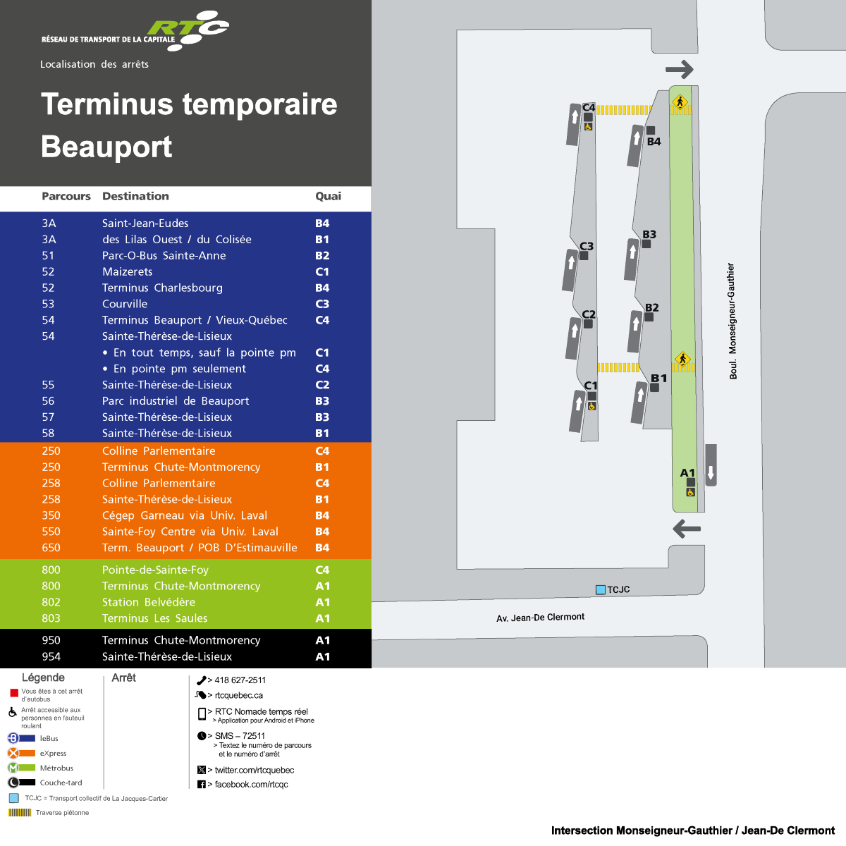 Plan de localisation du terminus temporaire_Beauport