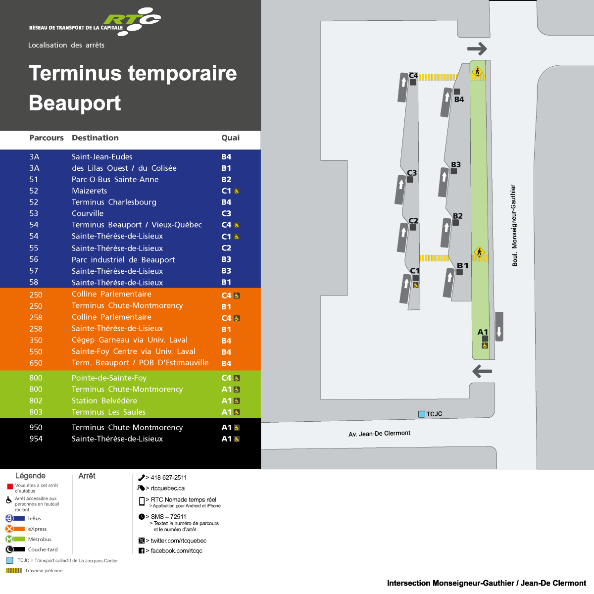 Plan de localisation du terminus temporaire_Beauport