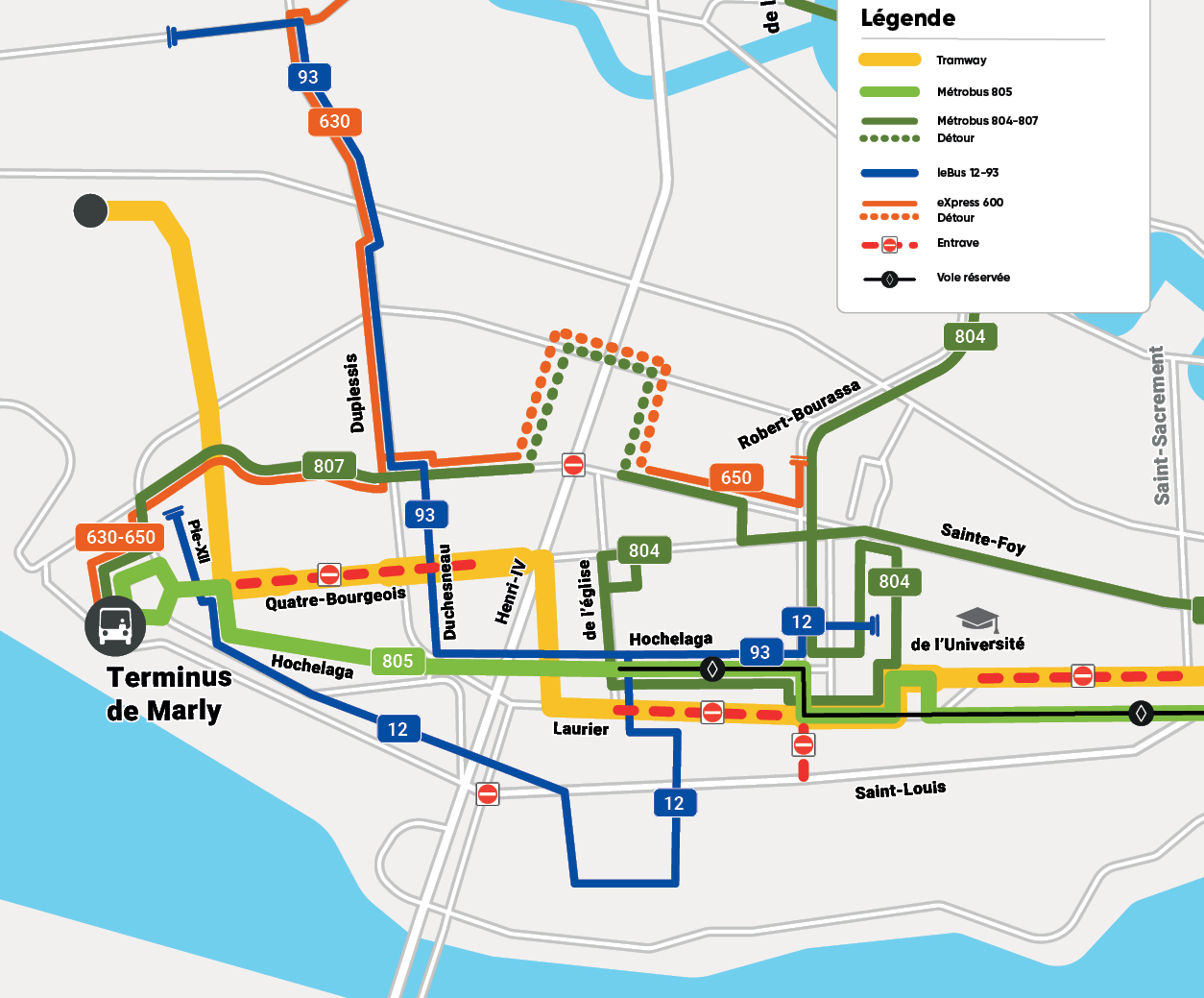 RTC Projet TramCité Notre réseau se transforme - Changements dans le secteur de Sainte-Foy