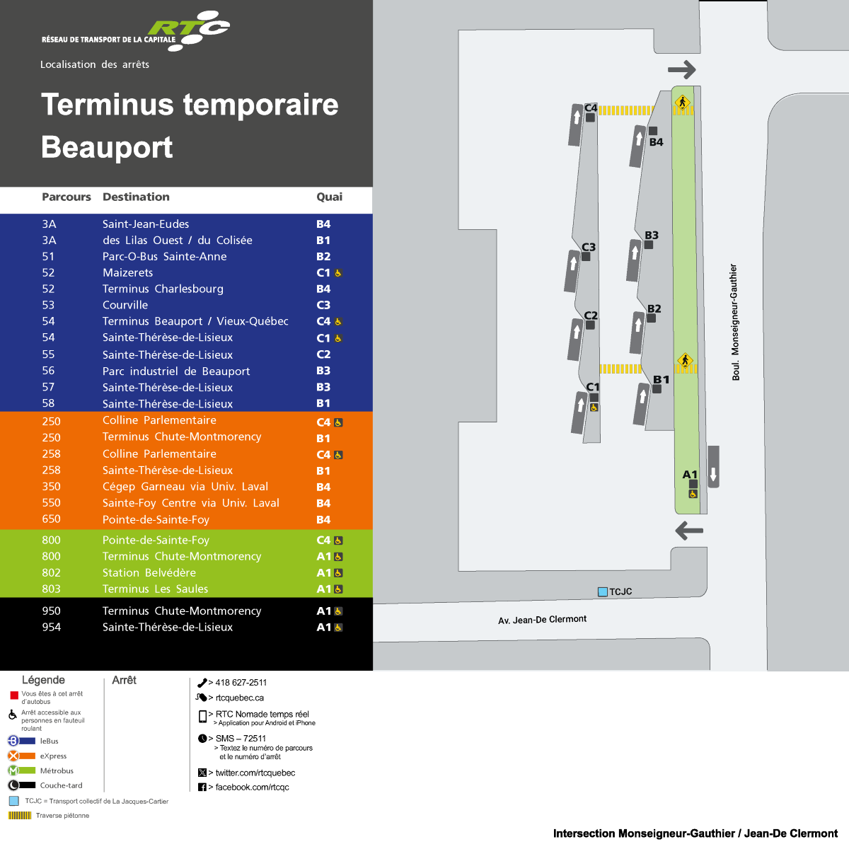 Plan de localisation du terminus temporaire_Beauport
